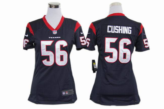 Nike NFL Game Women Jerseys Houston Texans 56 Brian Cushing Navy Blue Team Color